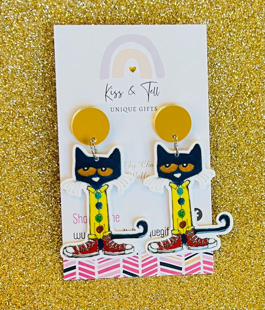 Pete the Cat Character Earrings