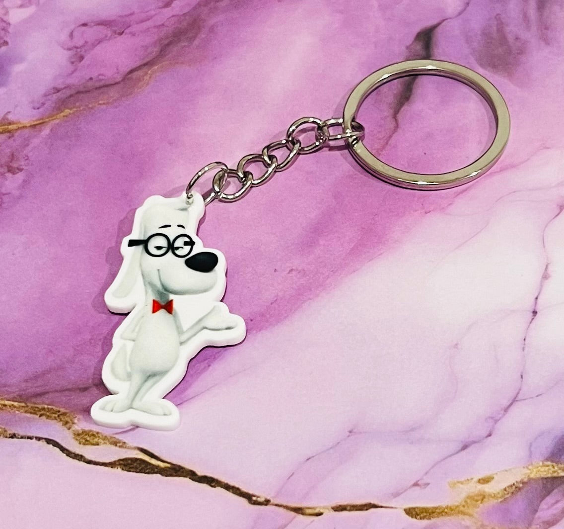 Mr Peabody Dog Keyring