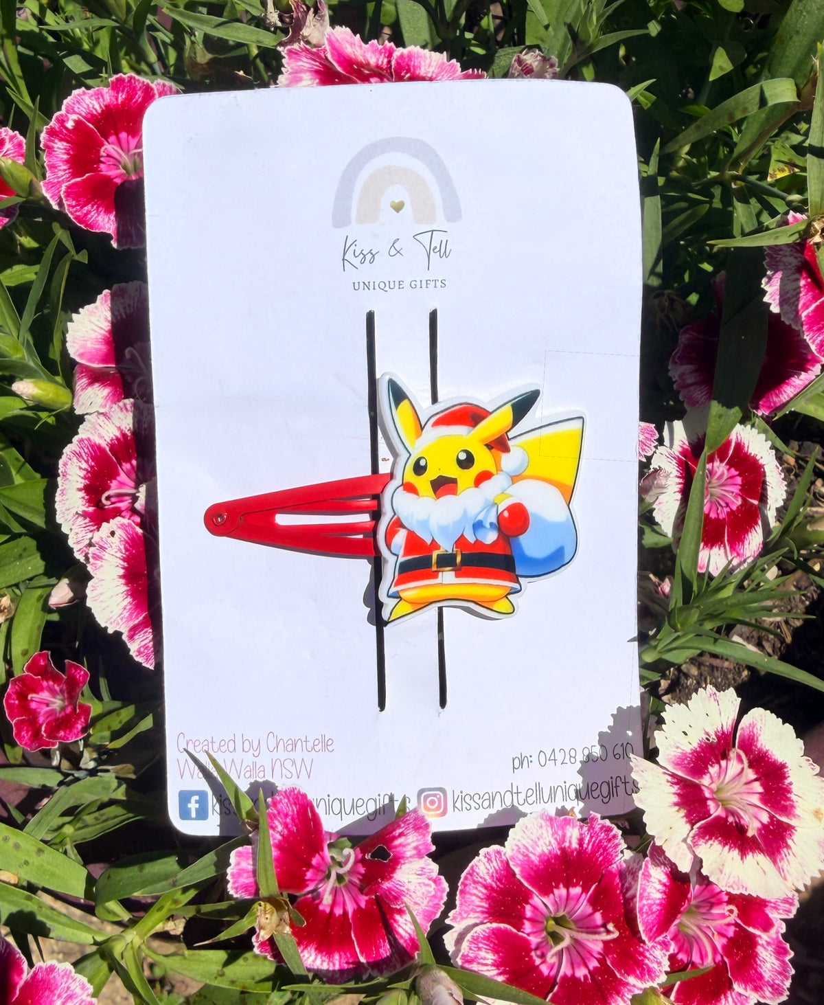 Christmas Pokémon Pikachu Hair Clip