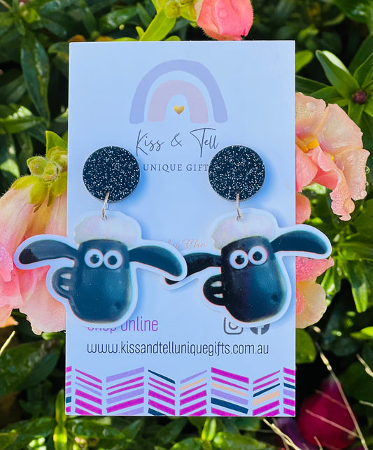 Shaun the Sheep Dangle Earrings