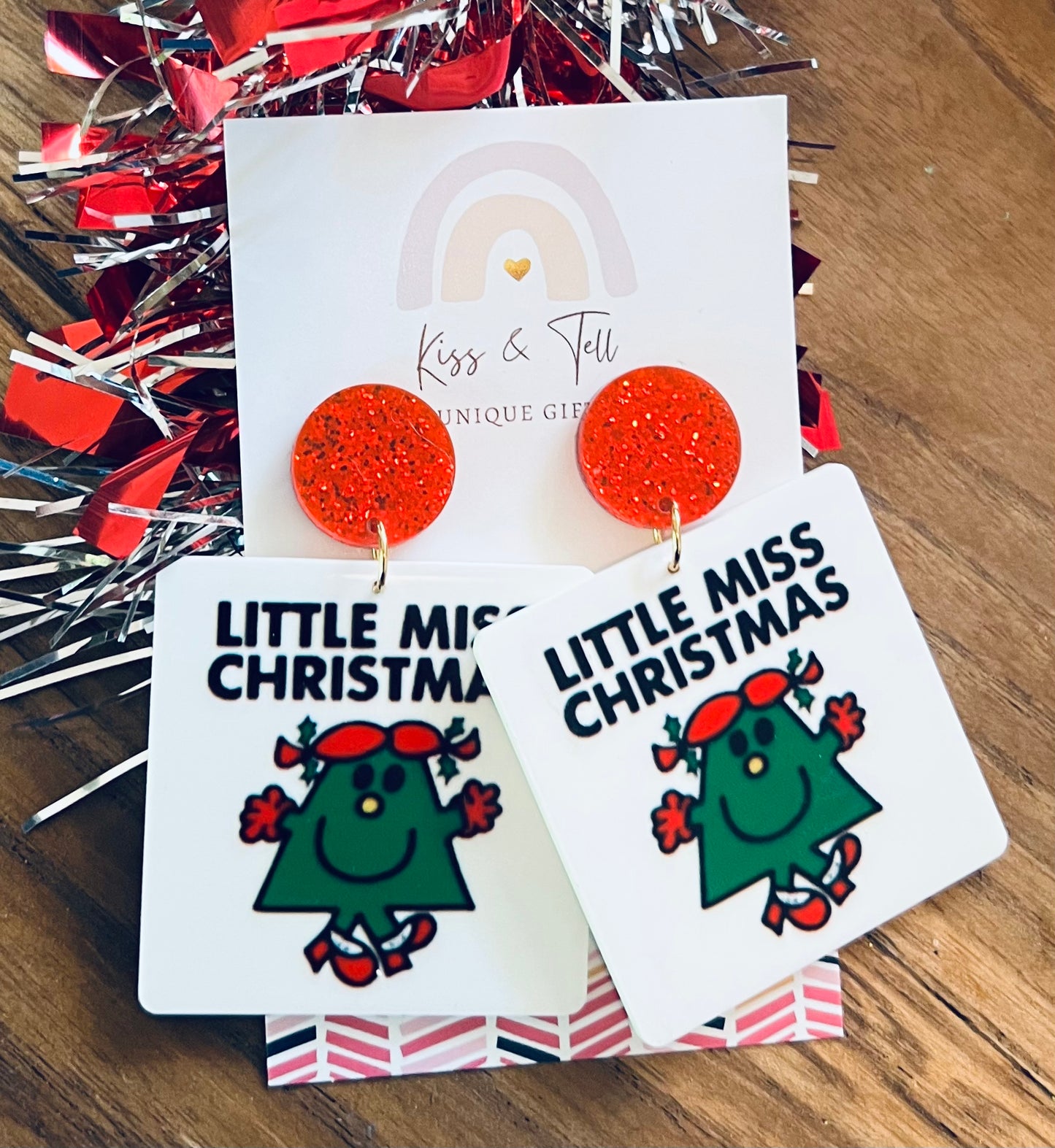 Little Miss Christmas Dangle Earrings