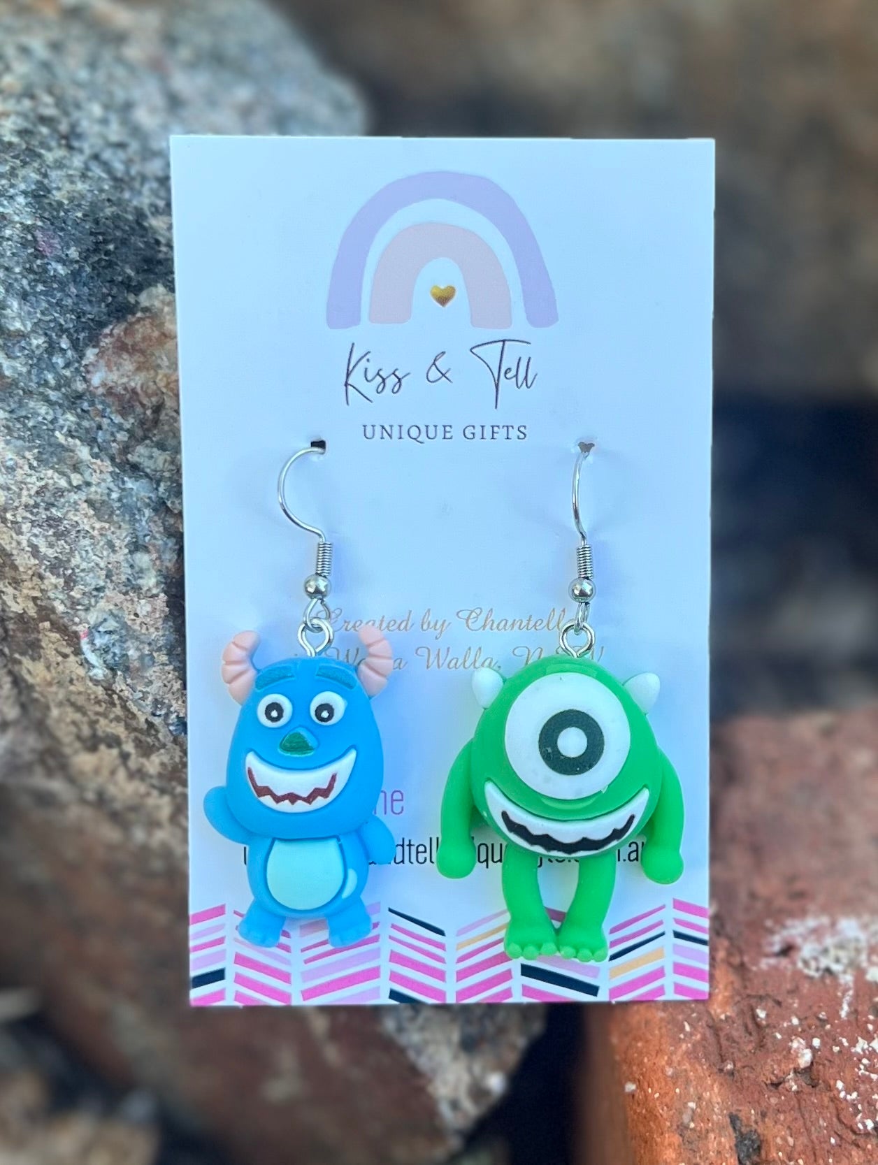 3D Monsters Dangle Earrings