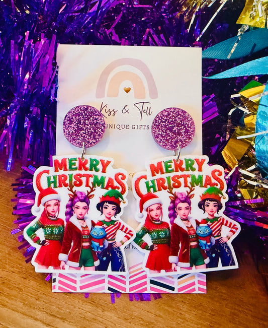 KPop Hunters Christmas Dangle Earrings