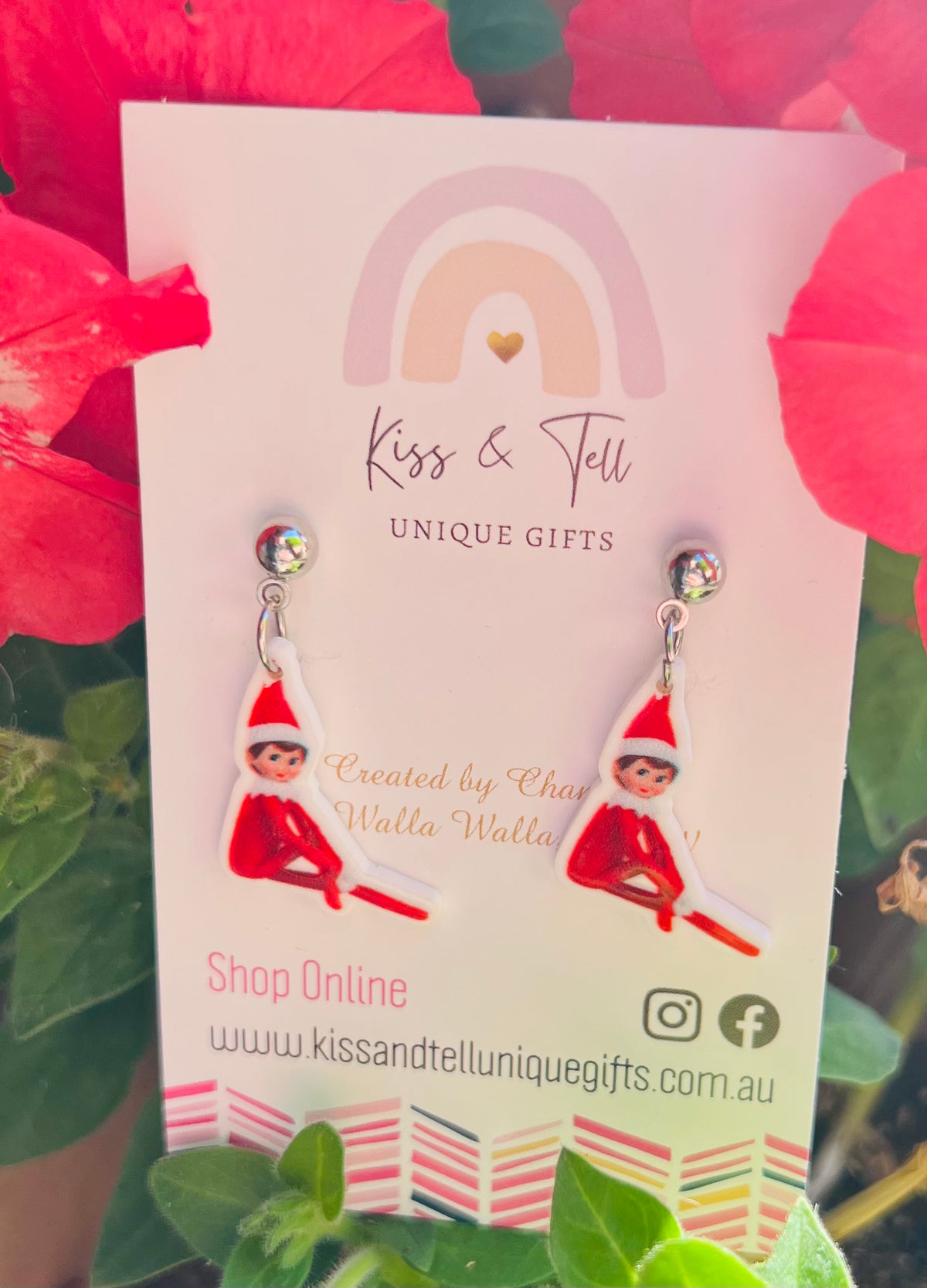 Elf on Shelf (Small) Dangle Earrings