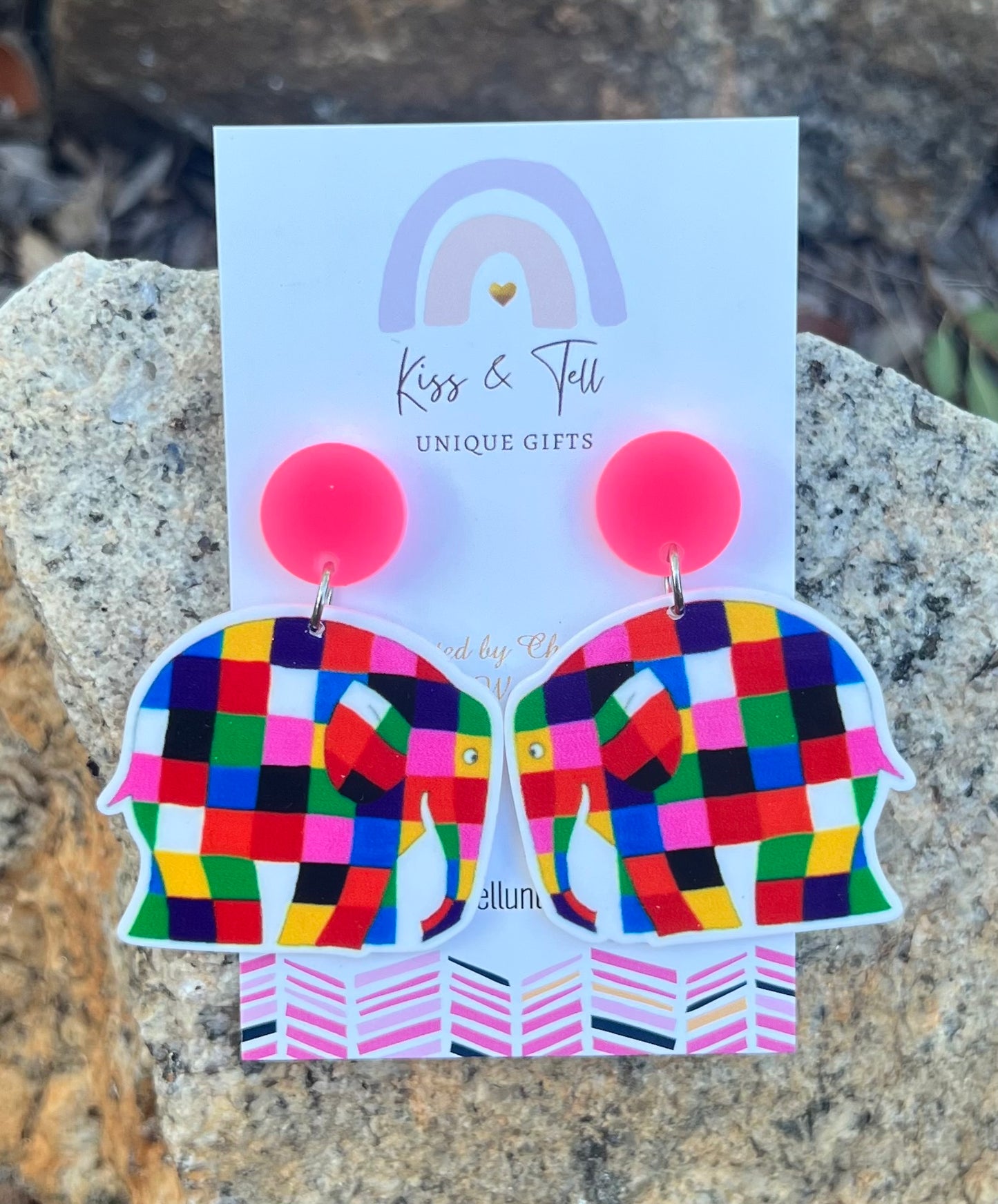 Elmer Elephant Dangle Earrings