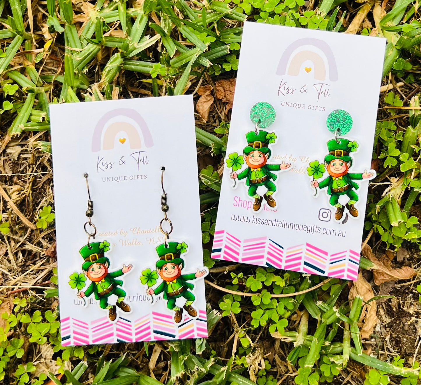 Irish Leprechaun Dangle Earrings