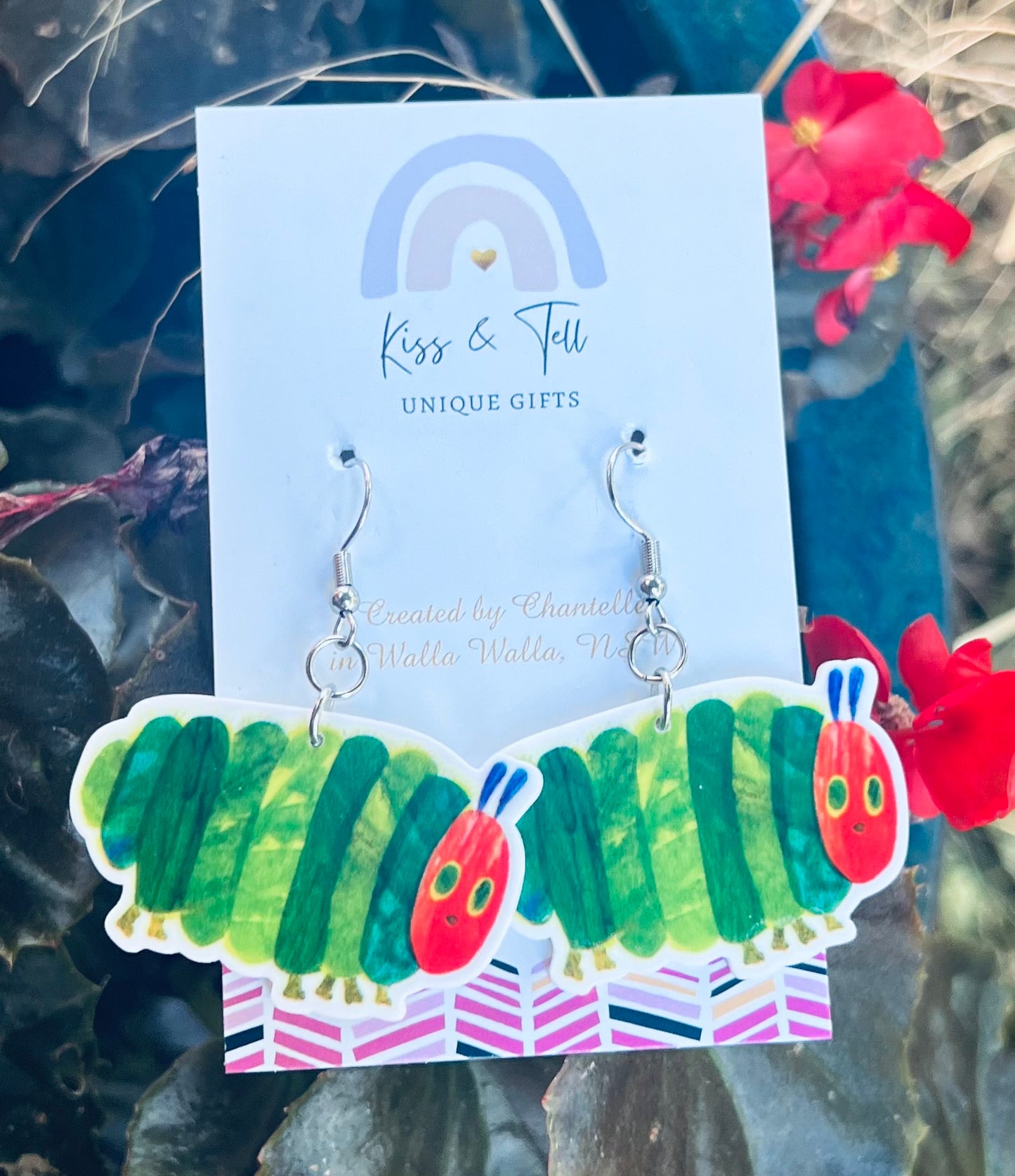 Big Hungry Caterpillar Dangle Earrings