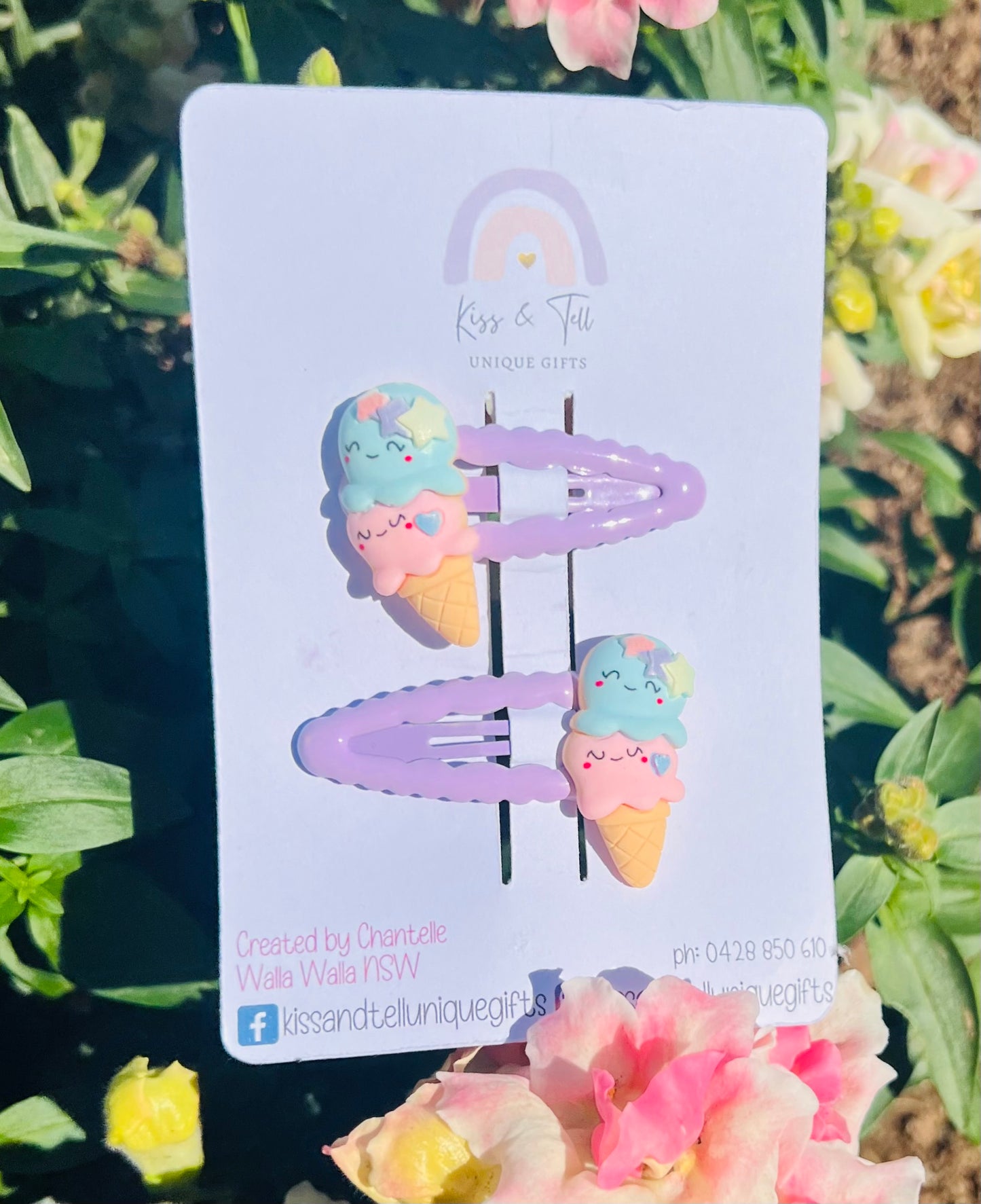 Ice Cream Hair Clip Set