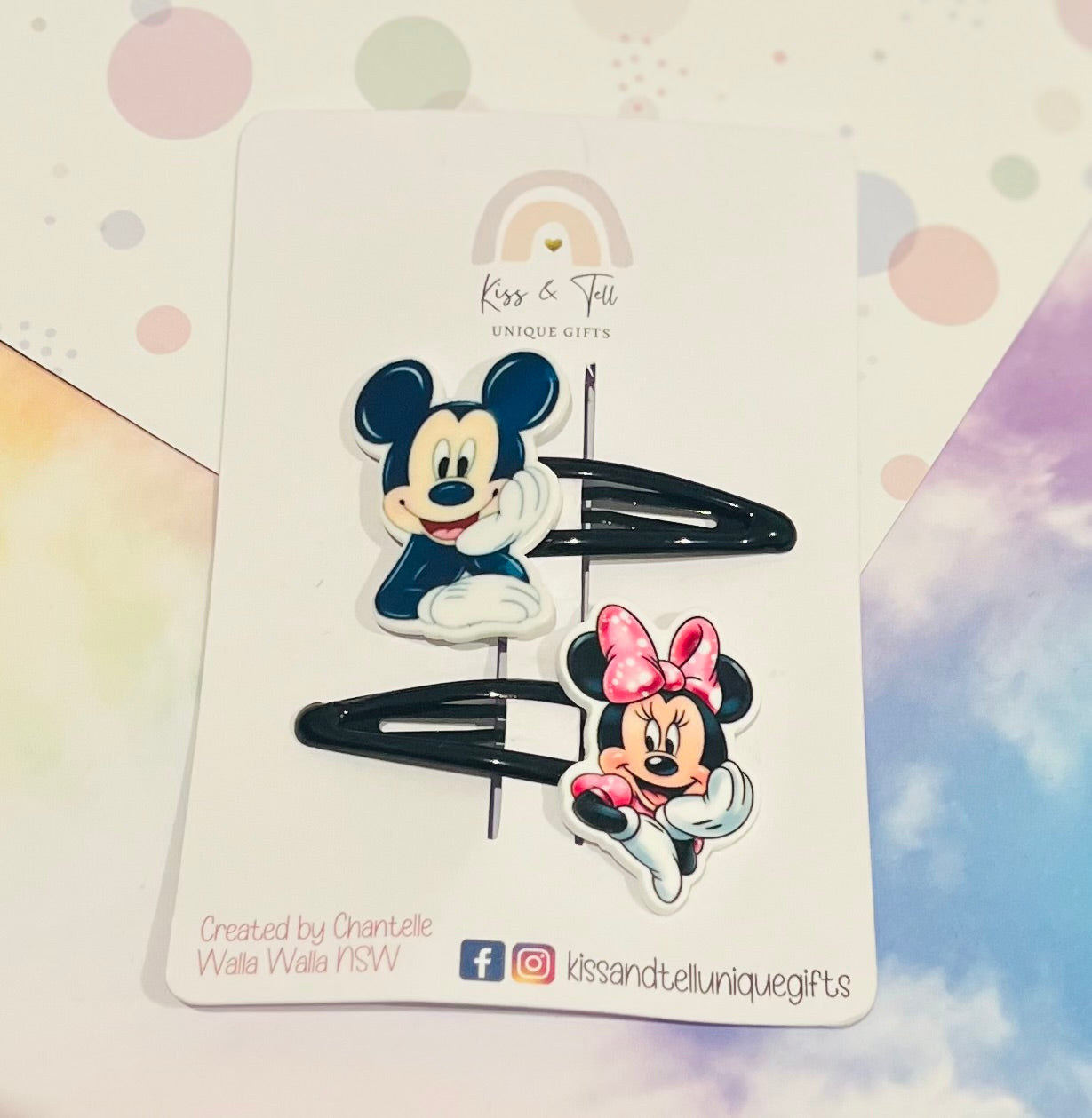 Mickey & Minnie Hair Clip Set