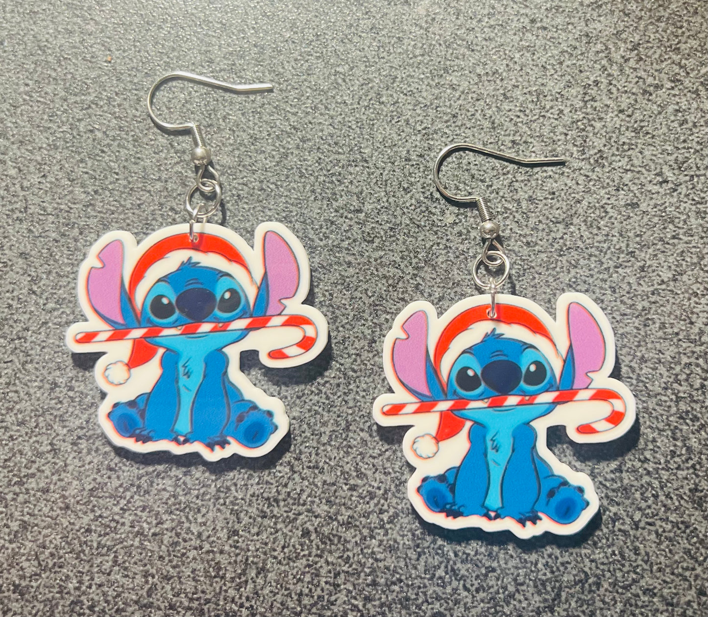 Christmas Stitch Character Dangle Earrings