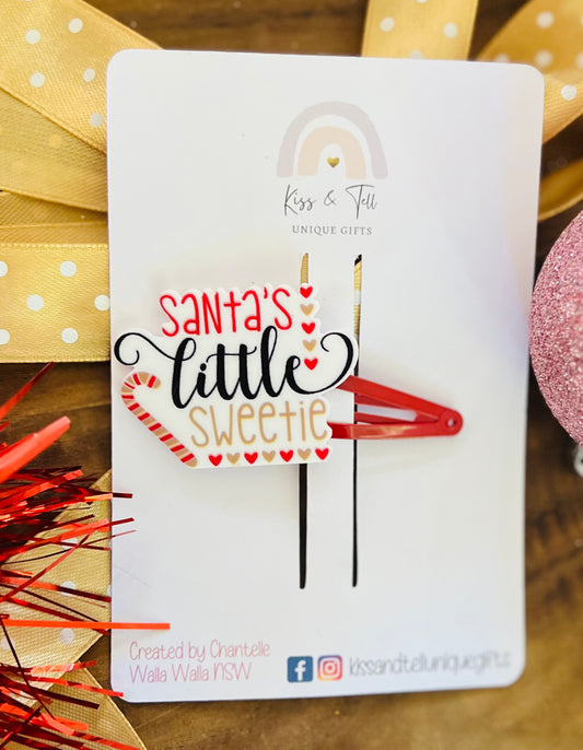 Santa’s Little Sweetie Hair Clip