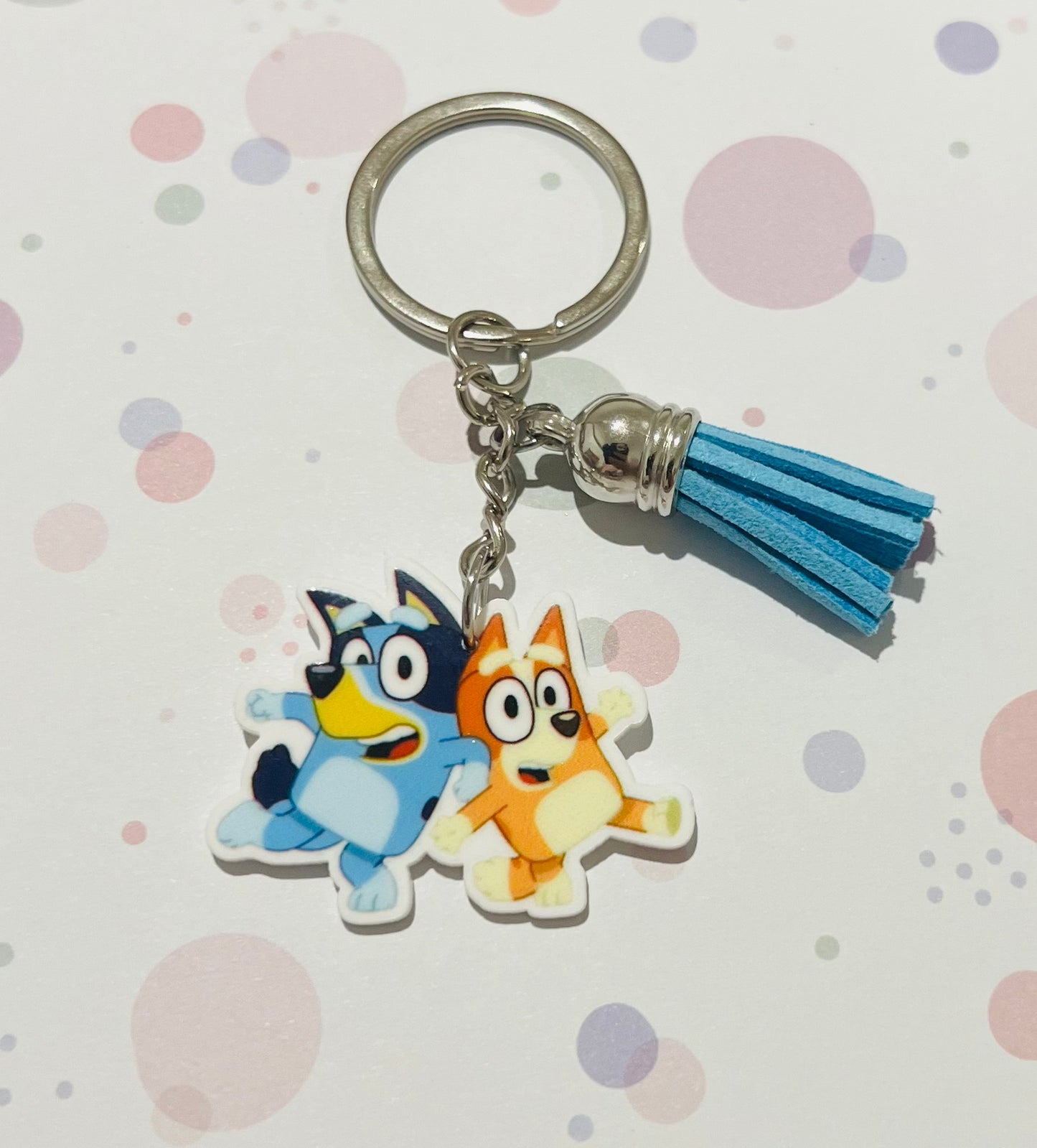 Bluey & Bingo Keyrings with Tassel