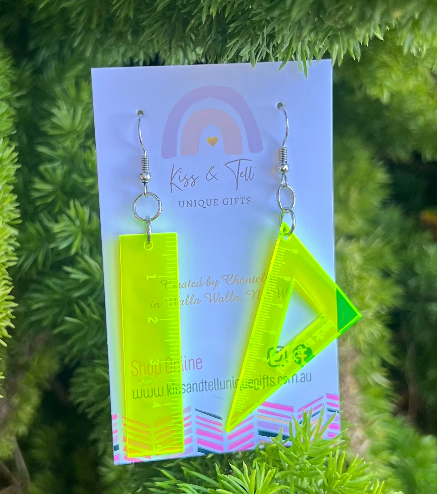 Mismatched Ruler Dangle Earrings