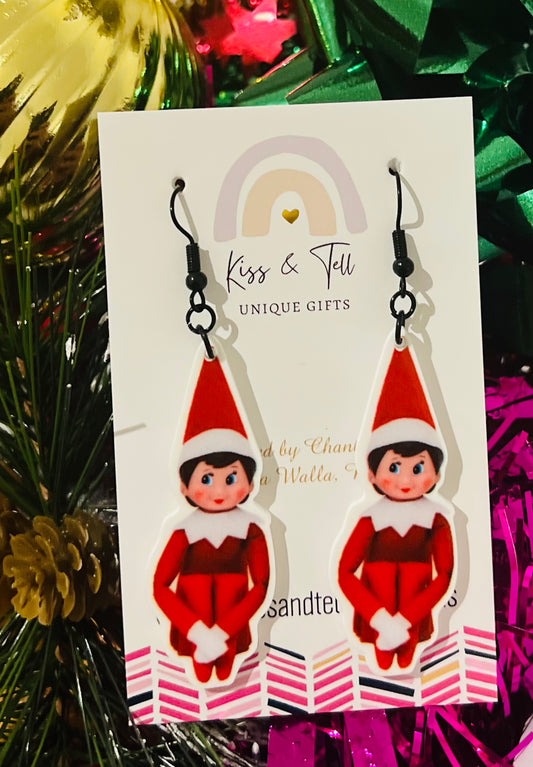 Cheeky Elf on the Shelf Dangle Earrings