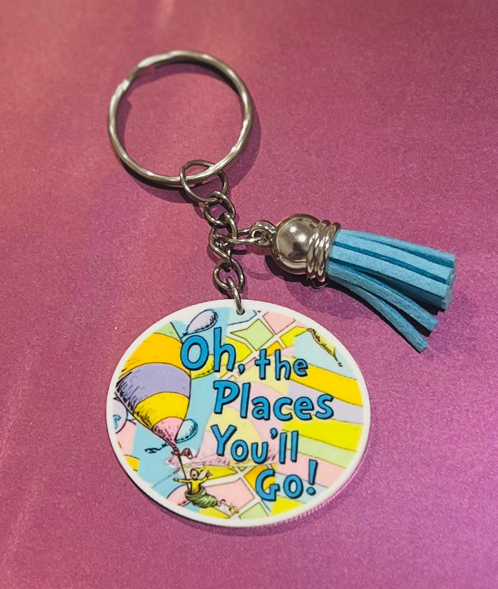 "Oh The Places You'll Go" Keyrings