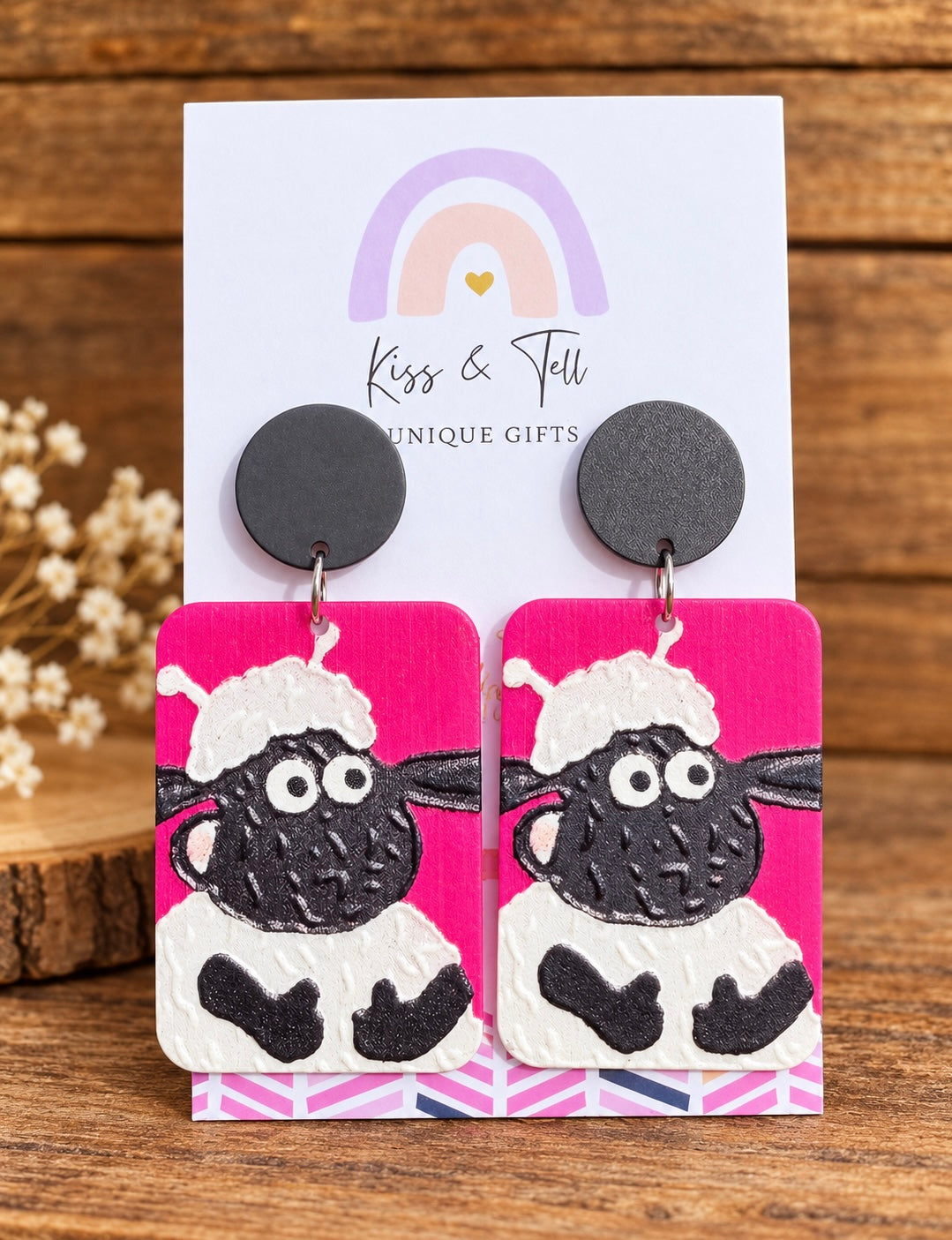 Shaun the Sheep Acrylic Earrings