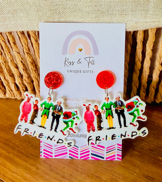 * SALE *  Christmas Movie Character "Friends" Earrings