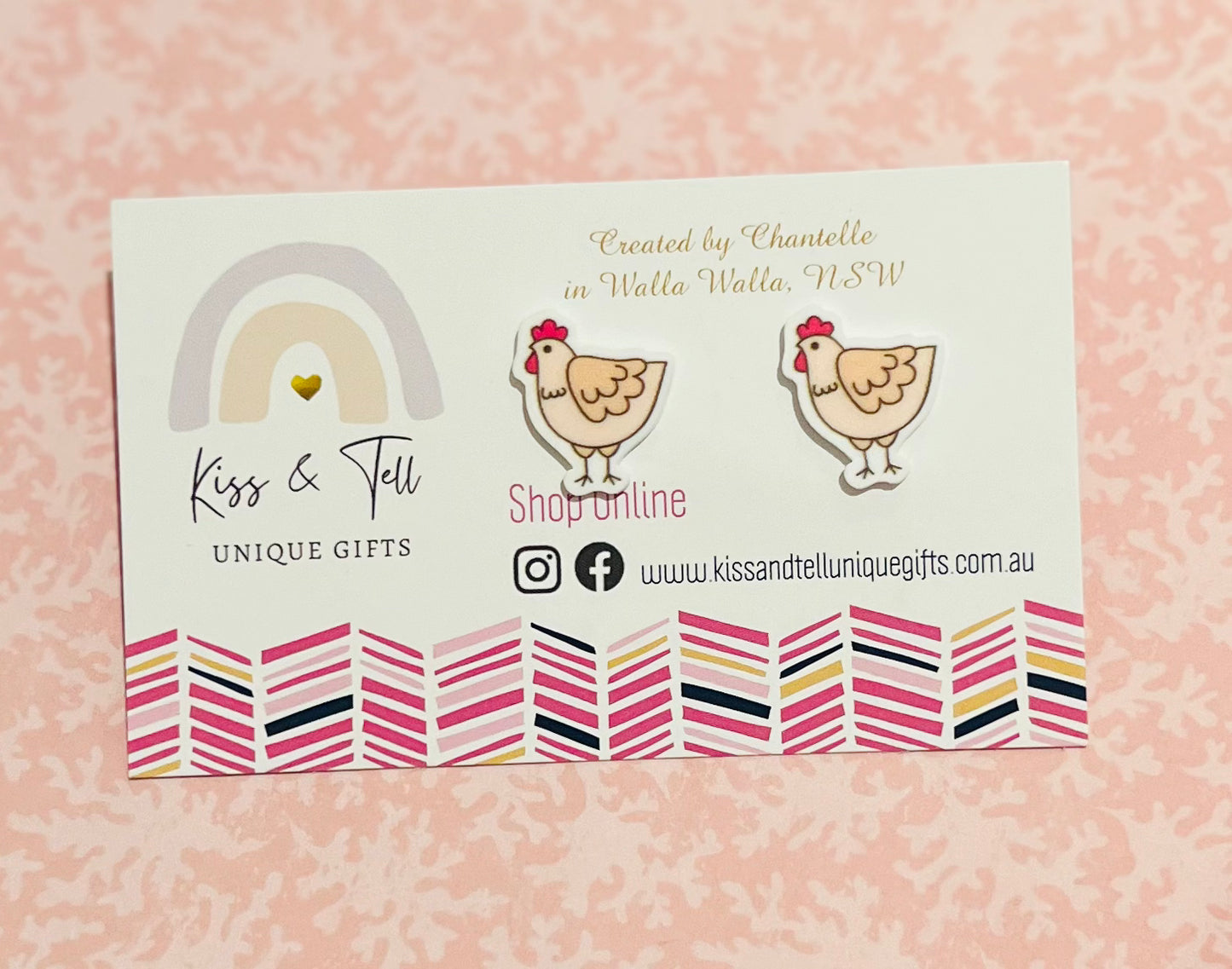 Chicken Stud Earrings