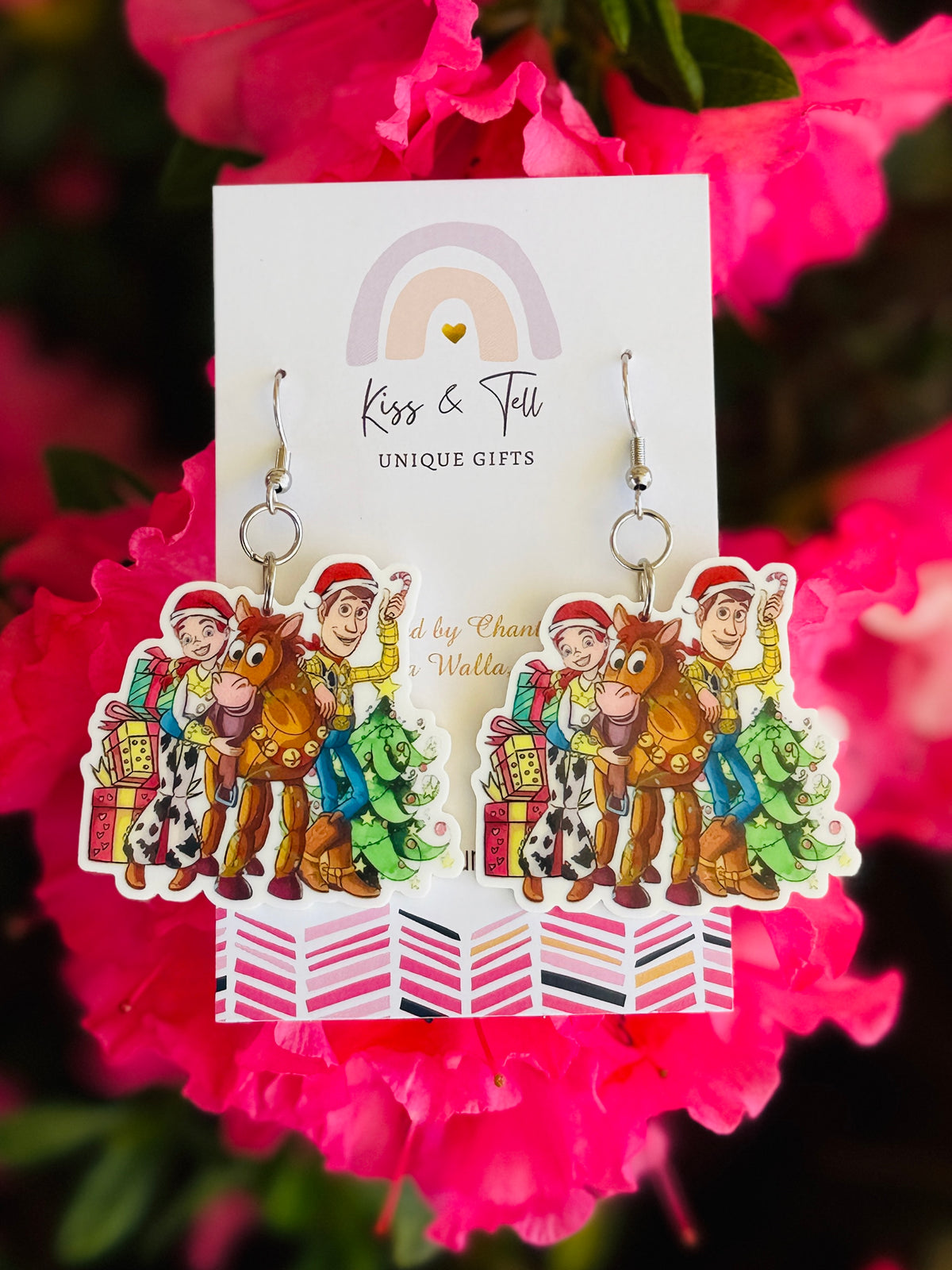 Toy Story Christmas Dangle Earrings