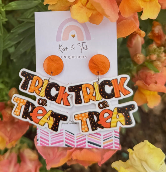 * SALE *  Trick or Treat Halloween Earrings