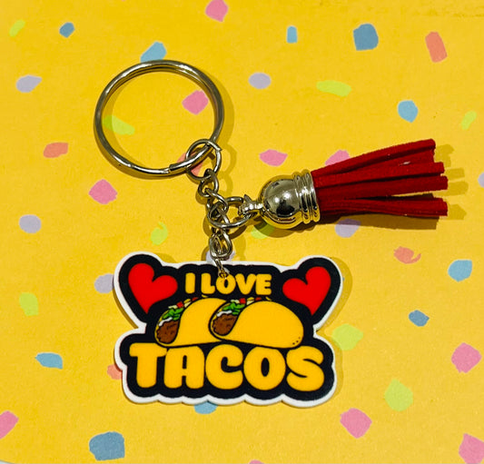 Love Tacos Keyring with Tassel