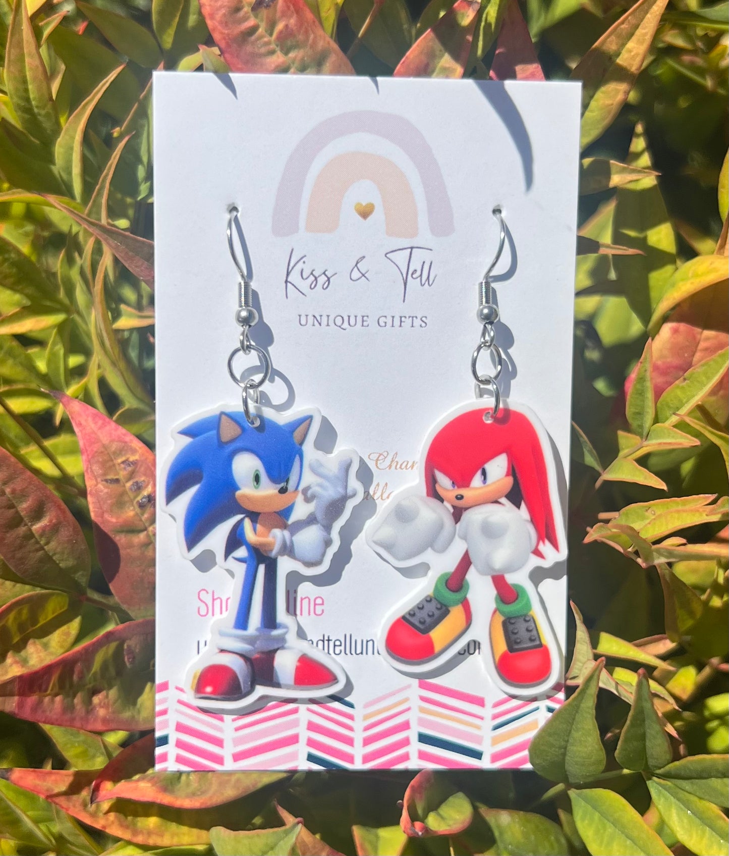 Sonic & Knuckles Dangle Earrings