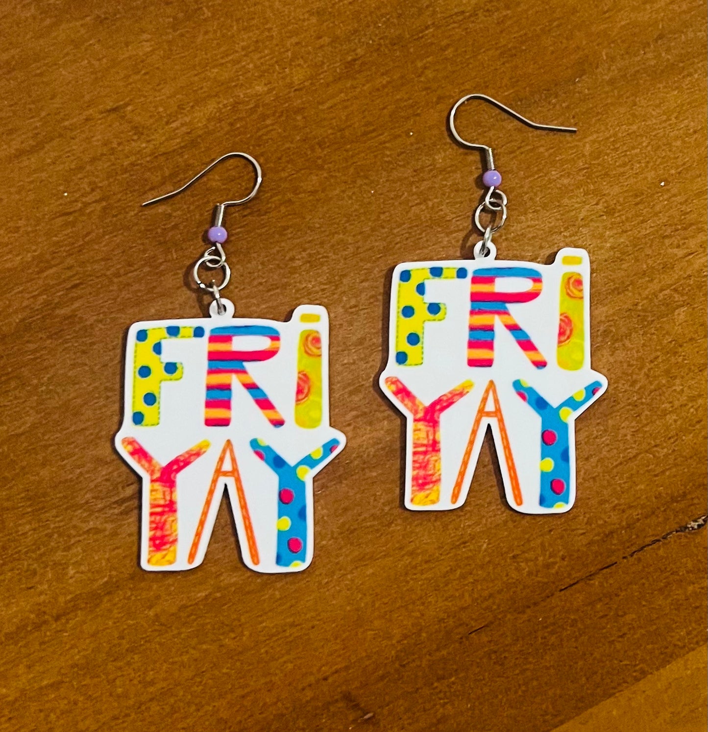 Colourful FRIYAY Dangle Earrings