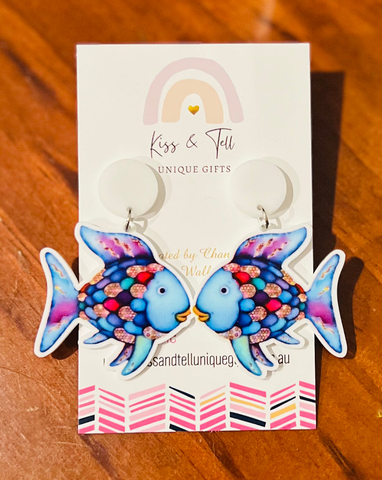 Rainbow Fish Dangle Earrings