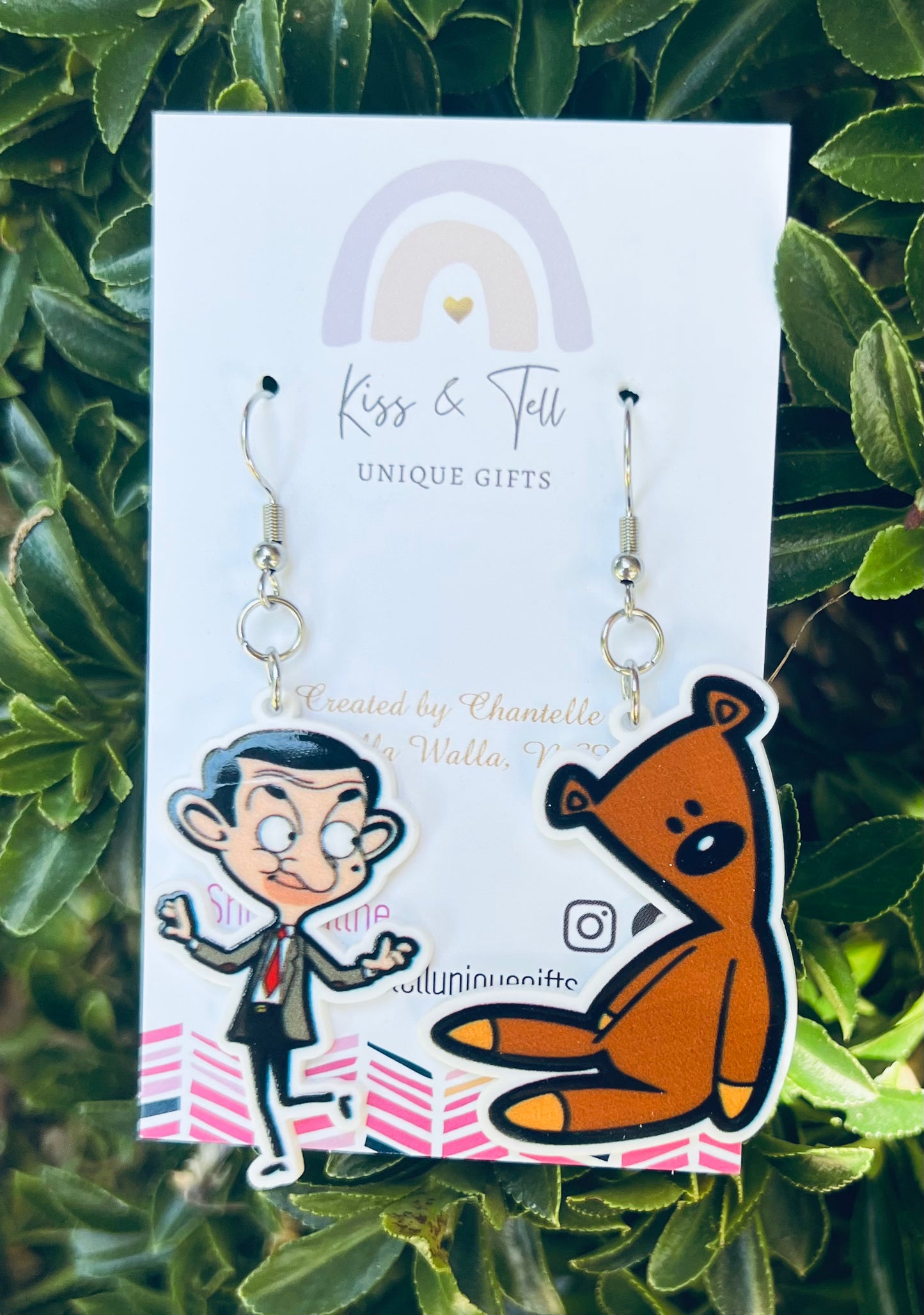 Mr Bean & Teddy Dangle Earrings