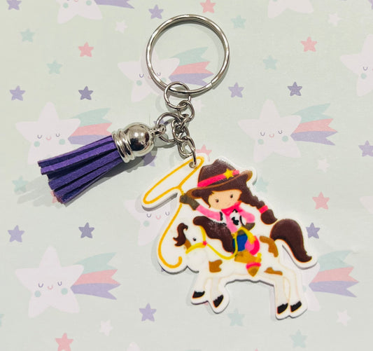 Cowgirl Keyring with Tassel