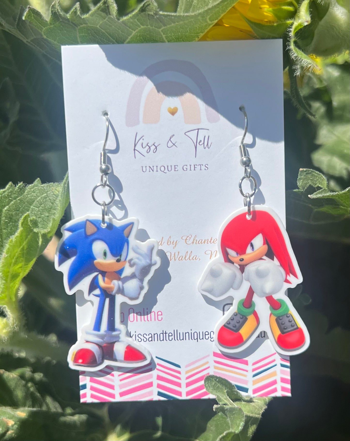 Sonic & Knuckles Dangle Earrings