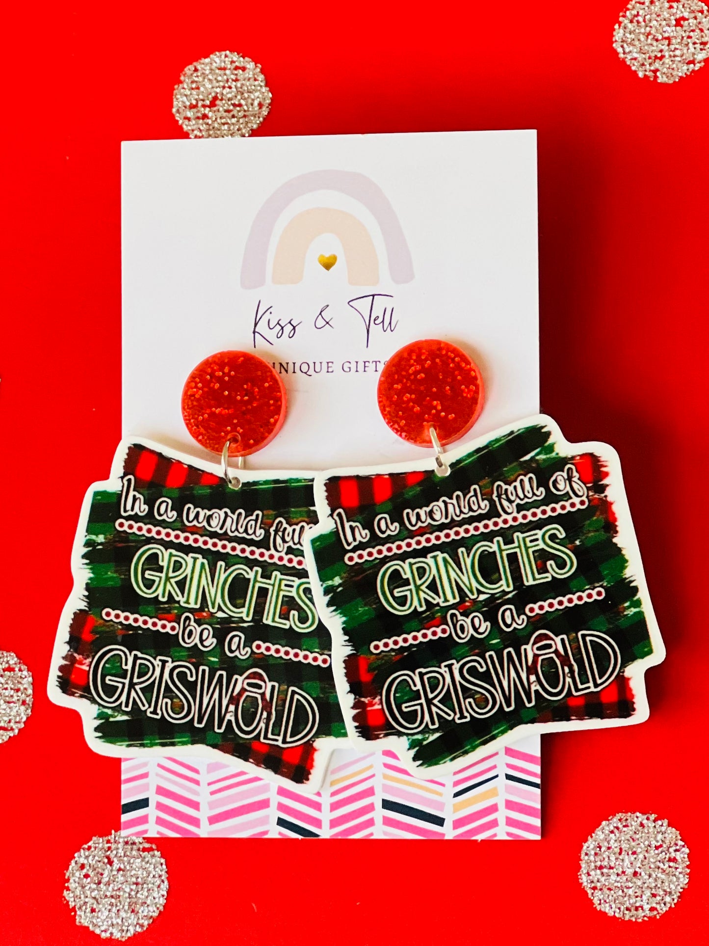 “Be a Griswold” Christmas Quote Earring