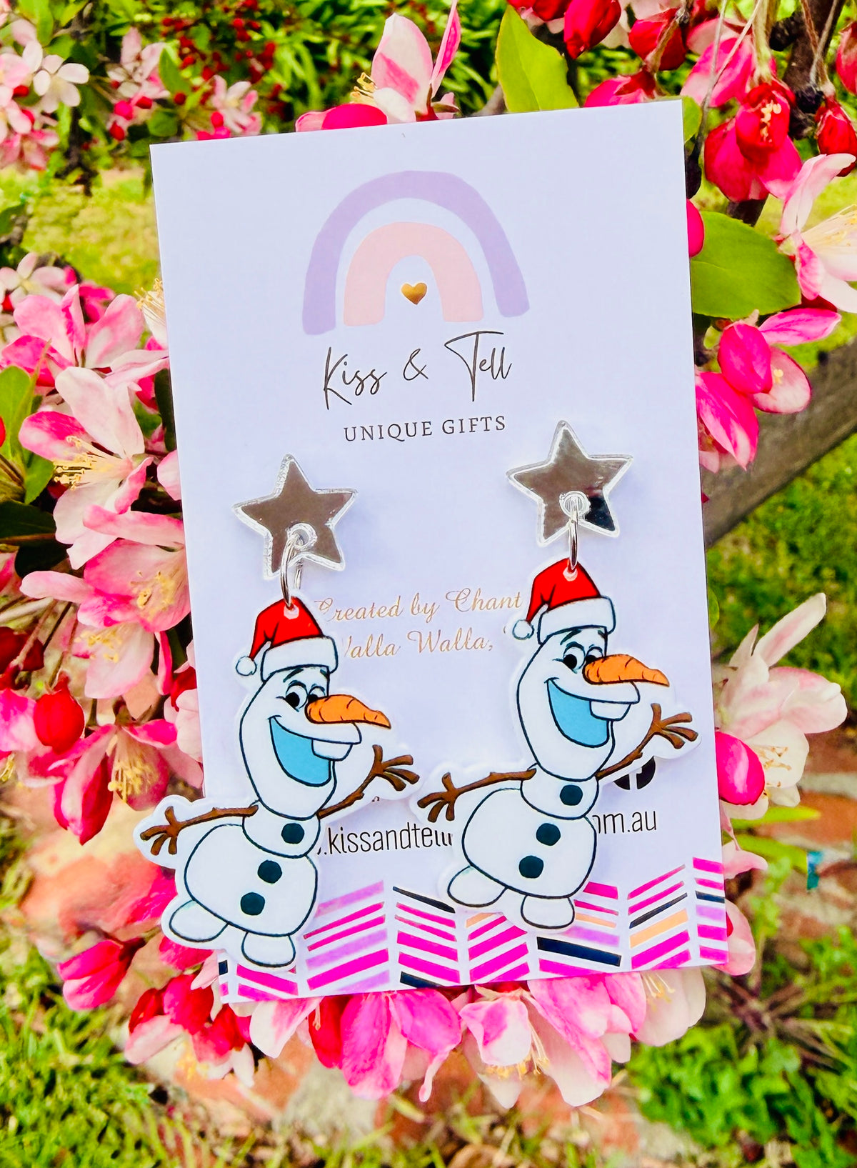 * SALE *  Christmas Olaf Snowman Dangle Earrings