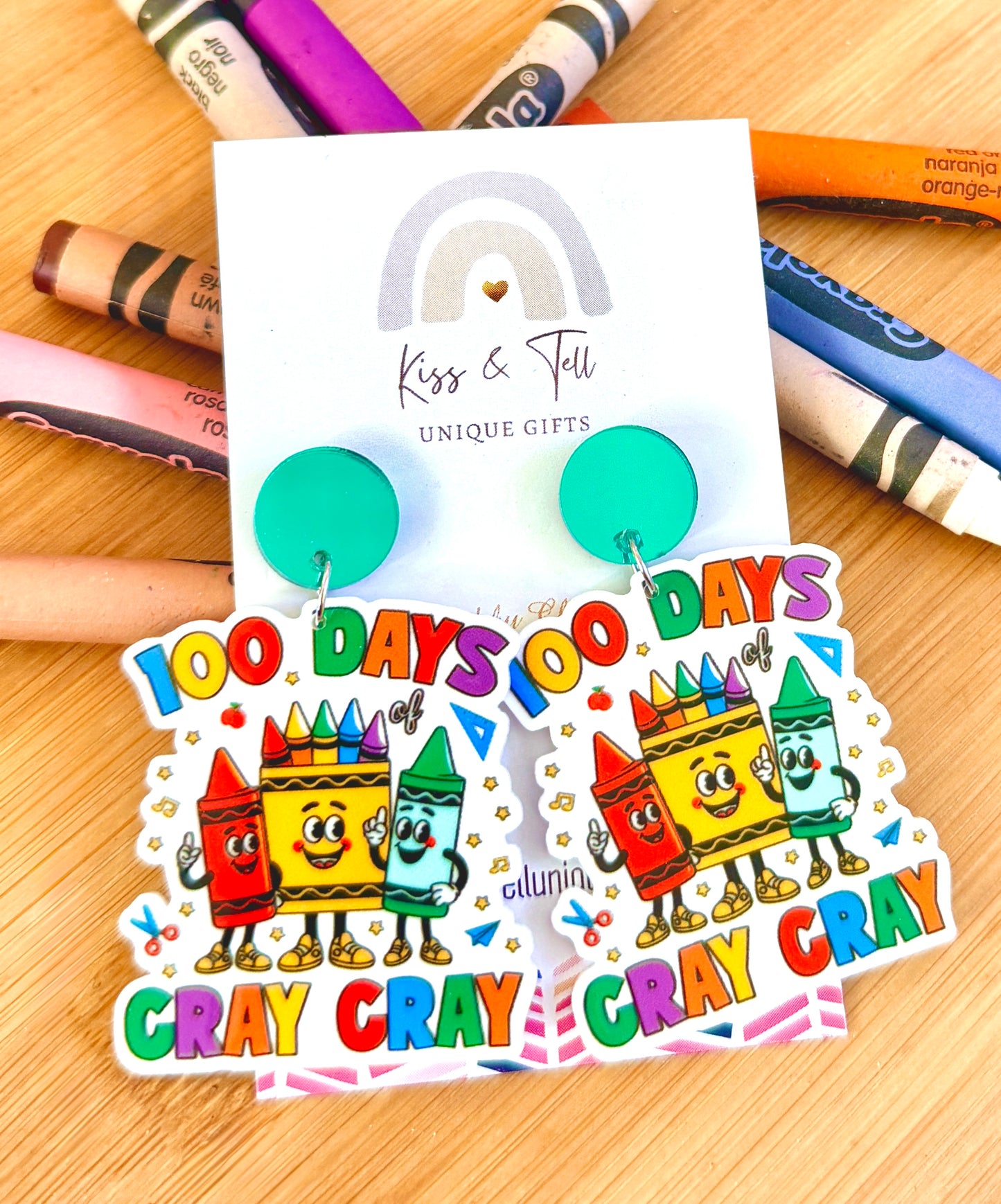 "100 Days of School" Dangle Earrings