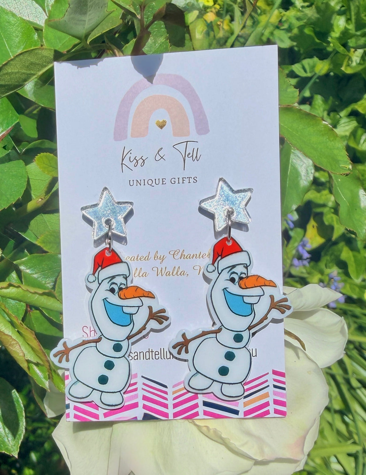 * SALE *  Christmas Olaf Snowman Dangle Earrings