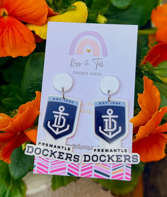 AFL Fremantle Dockers Team Dangle Earrings