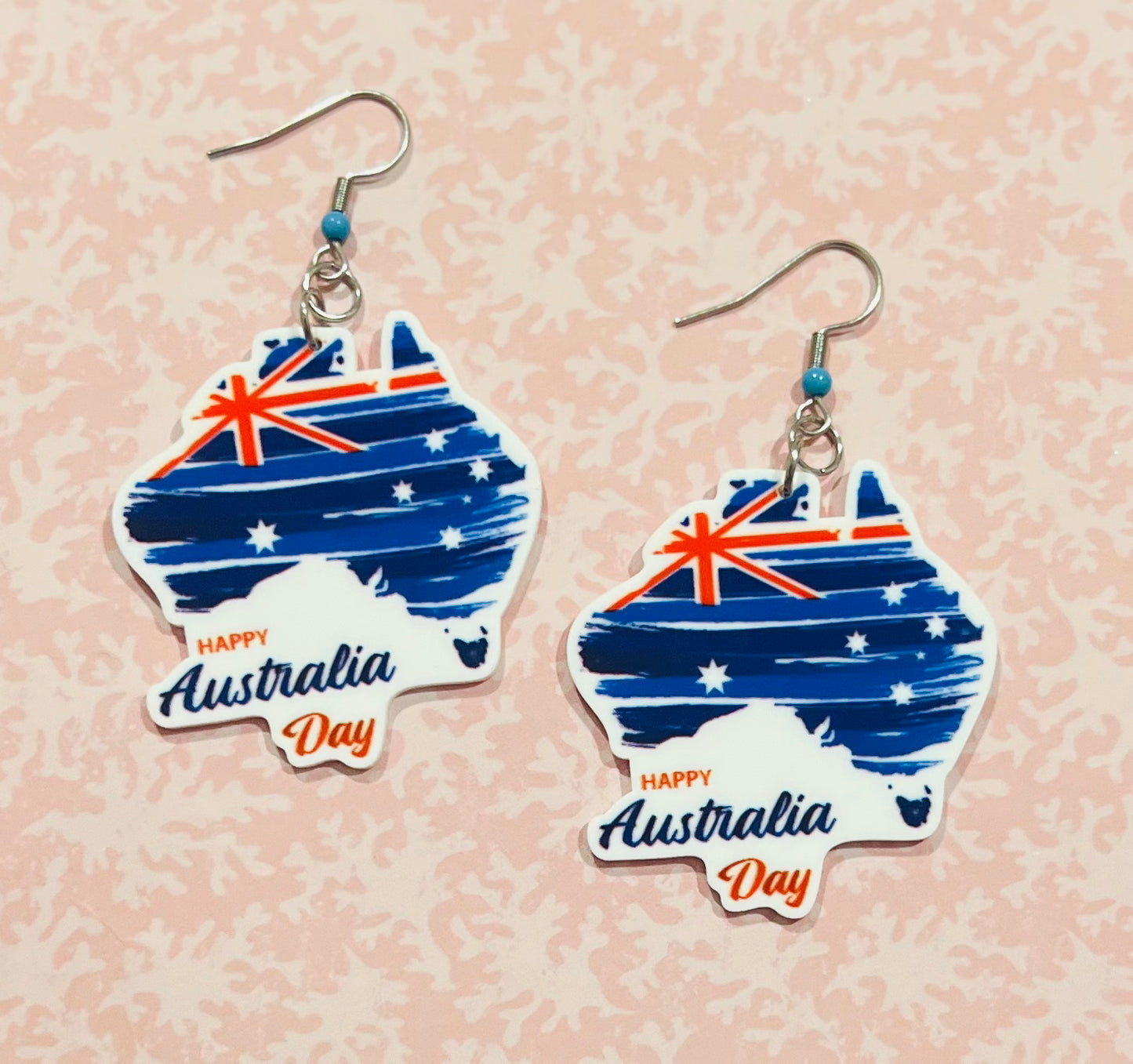 Happy Australia Day Map Earrings