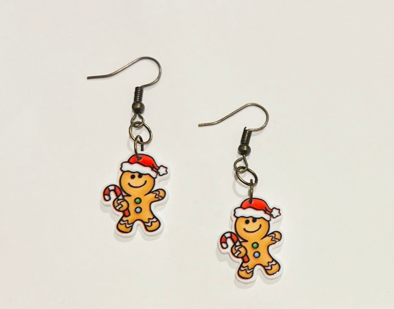 Small Gingerbread Man Dangle Earrings