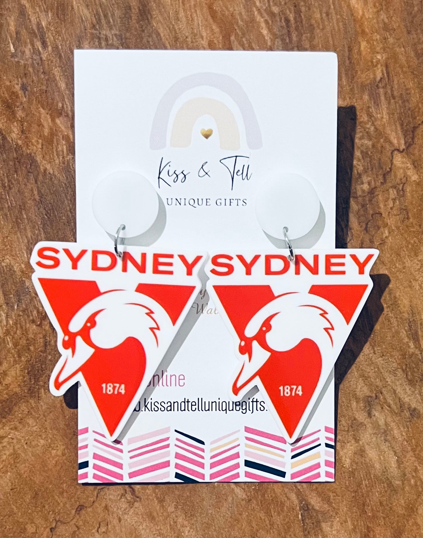 AFL Swans Team Dangle Earrings