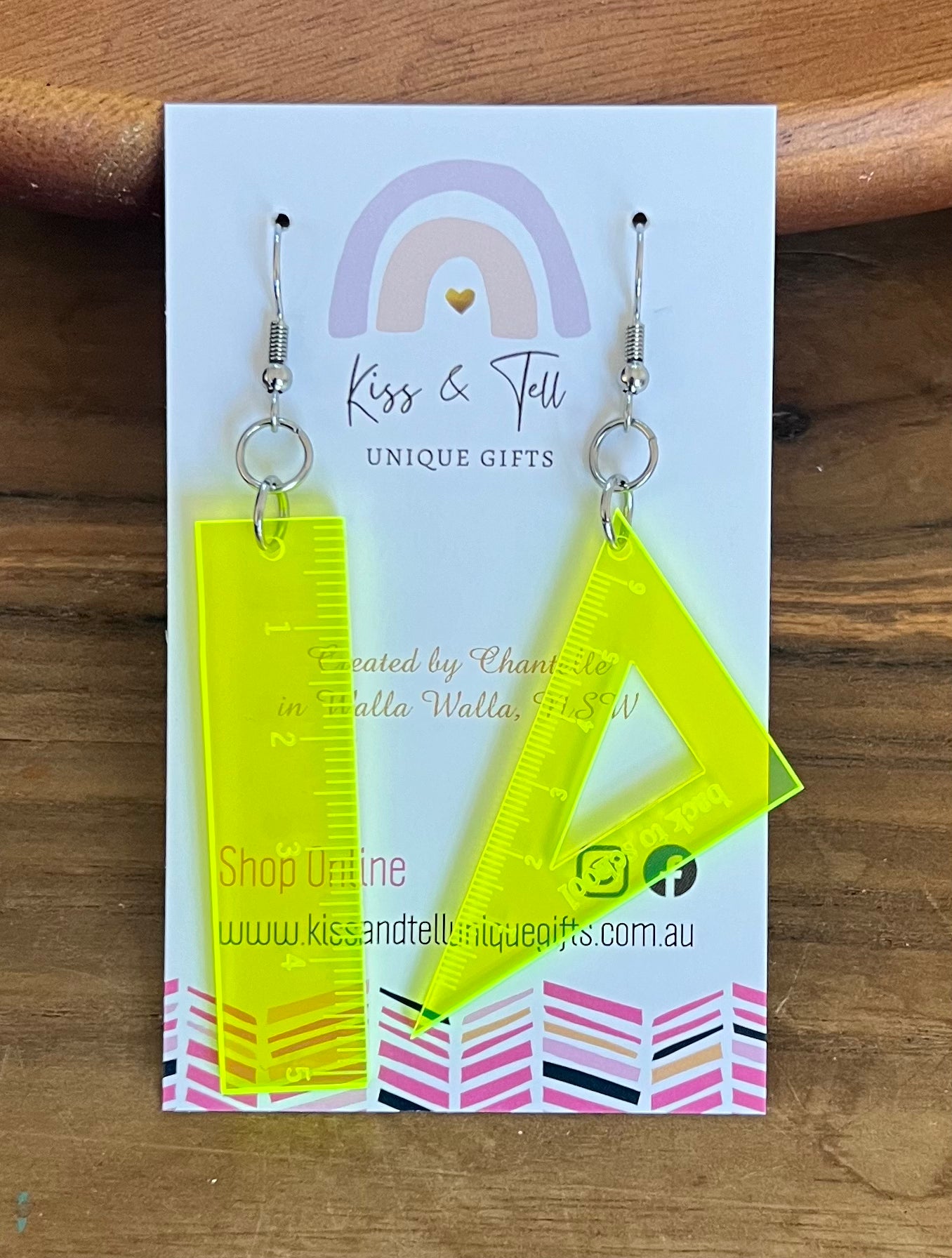 Mismatched Ruler Dangle Earrings