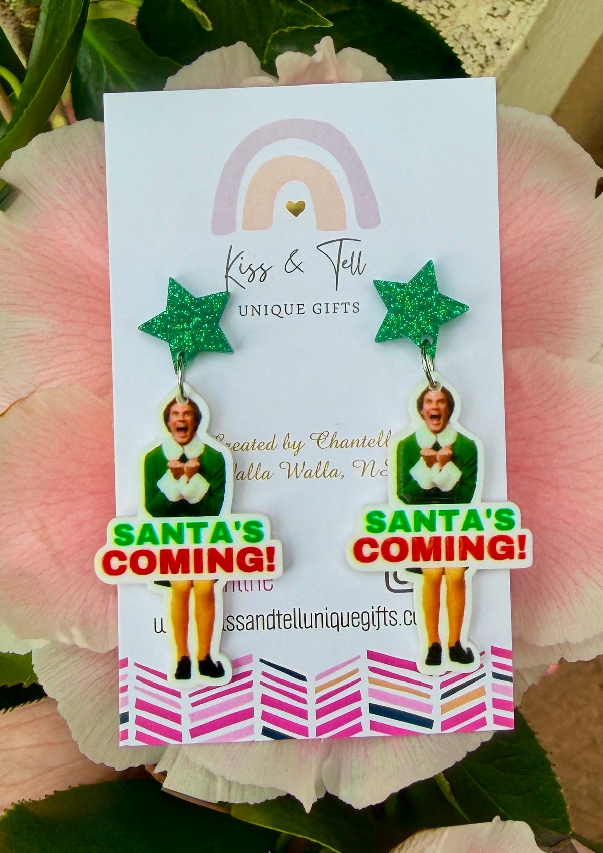 “Santa’s Coming!”  Buddy Elf Dangle Earrings
