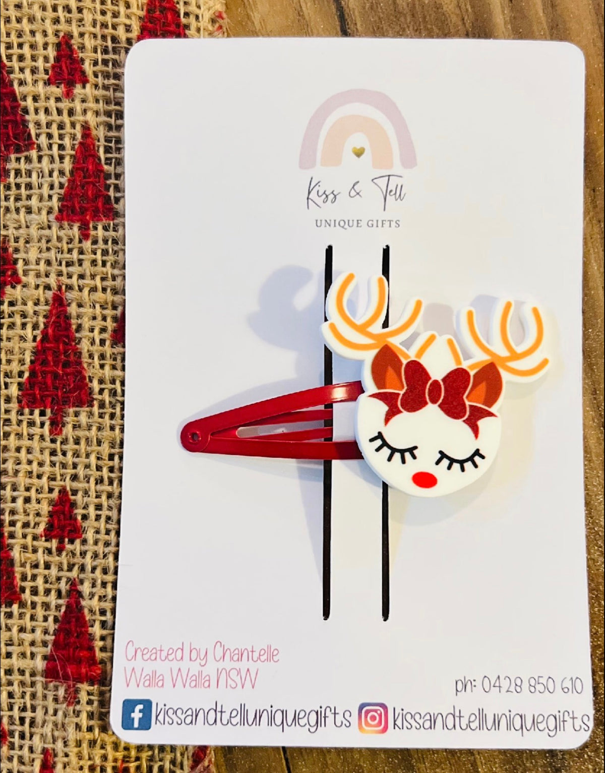 Christmas Reindeer Hair Clips