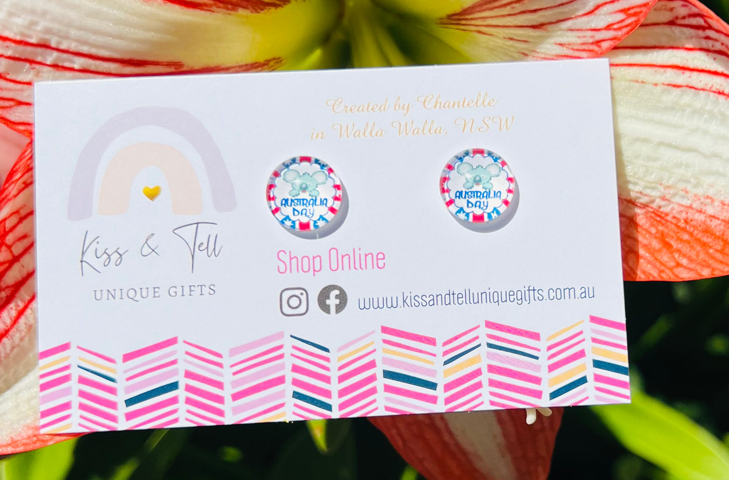 Australia Day Stud Earrings