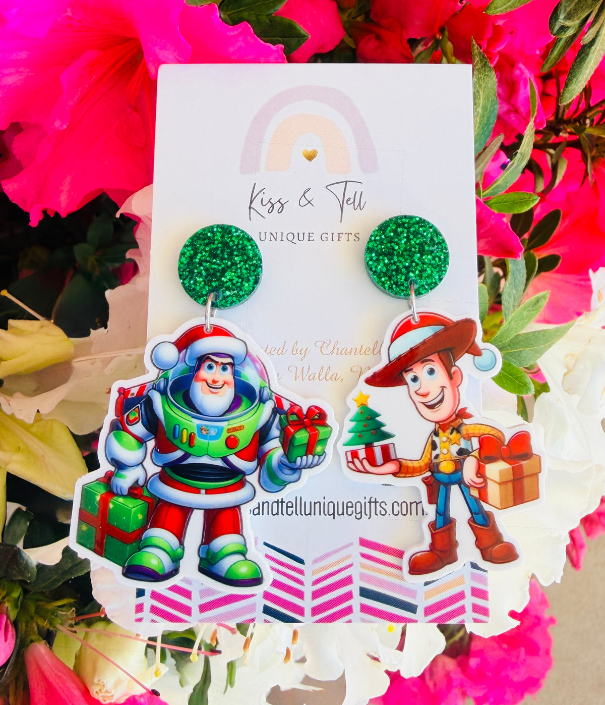 Buzz & Woody Toys Christmas Dangle Earrings