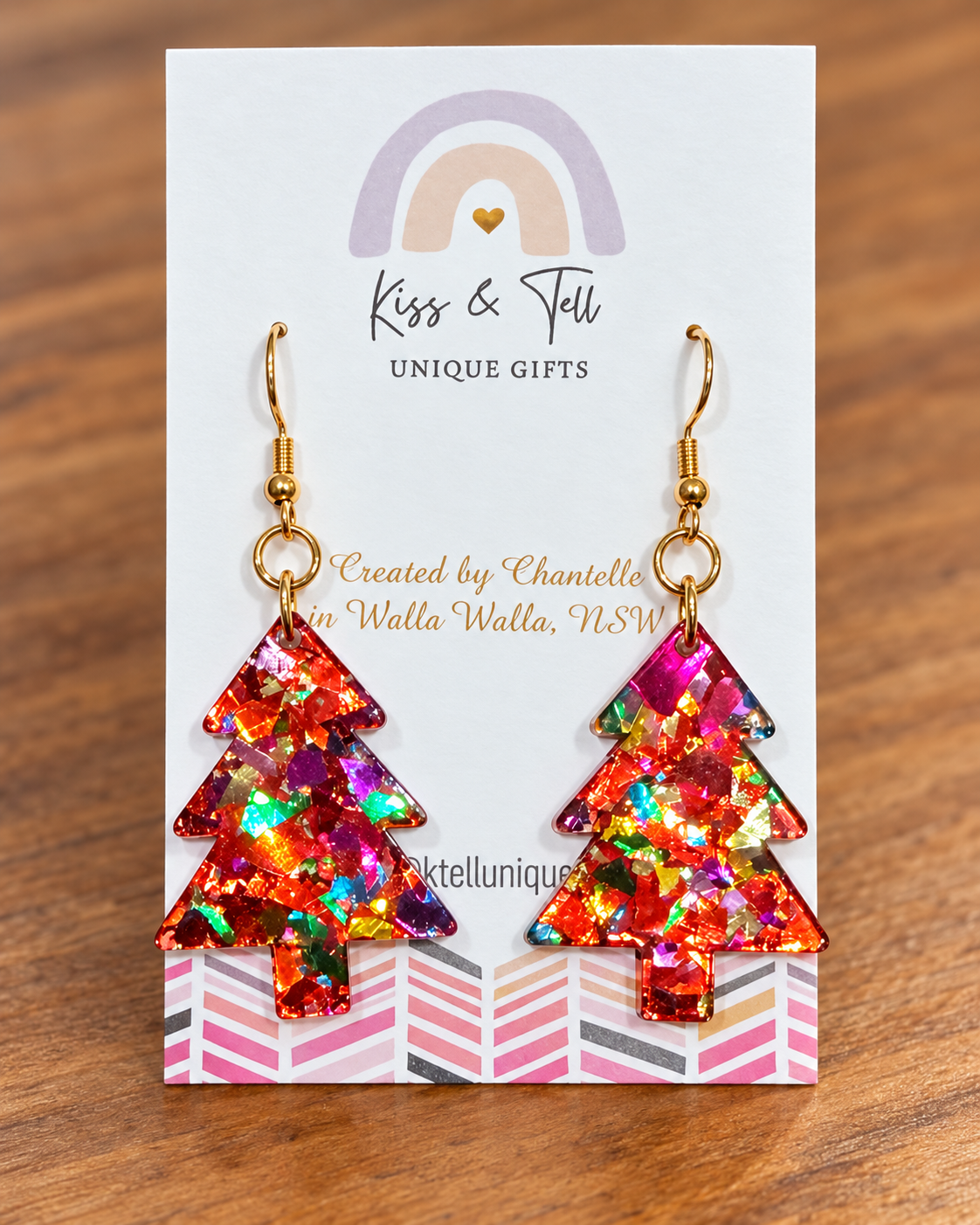 NEW Glitter Christmas Tree Dangle Earrings