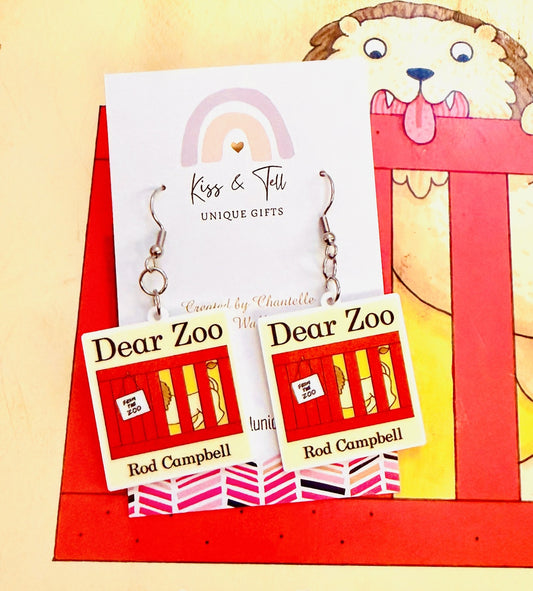 Dear Zoo Book Dangle Earrings