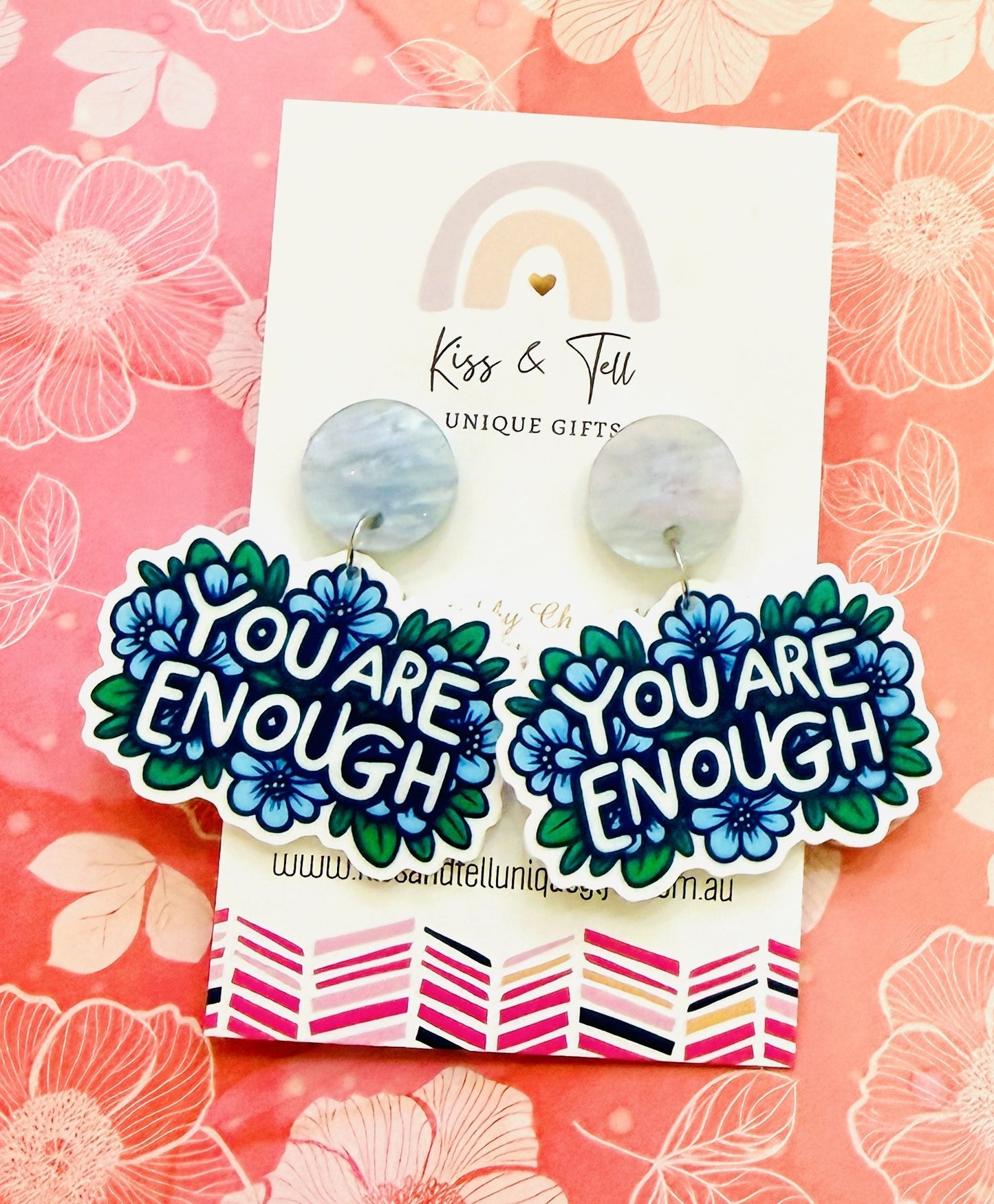 'You Are Enough' Dangle Earrings