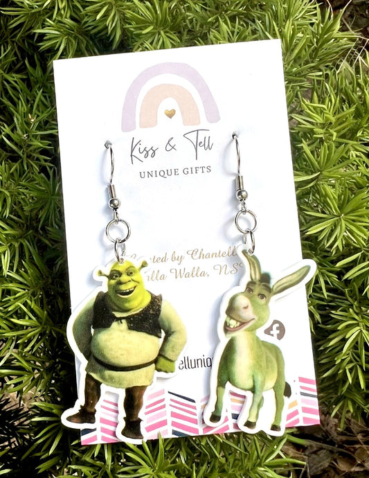 Shrek & Donkey Dangle Earrings