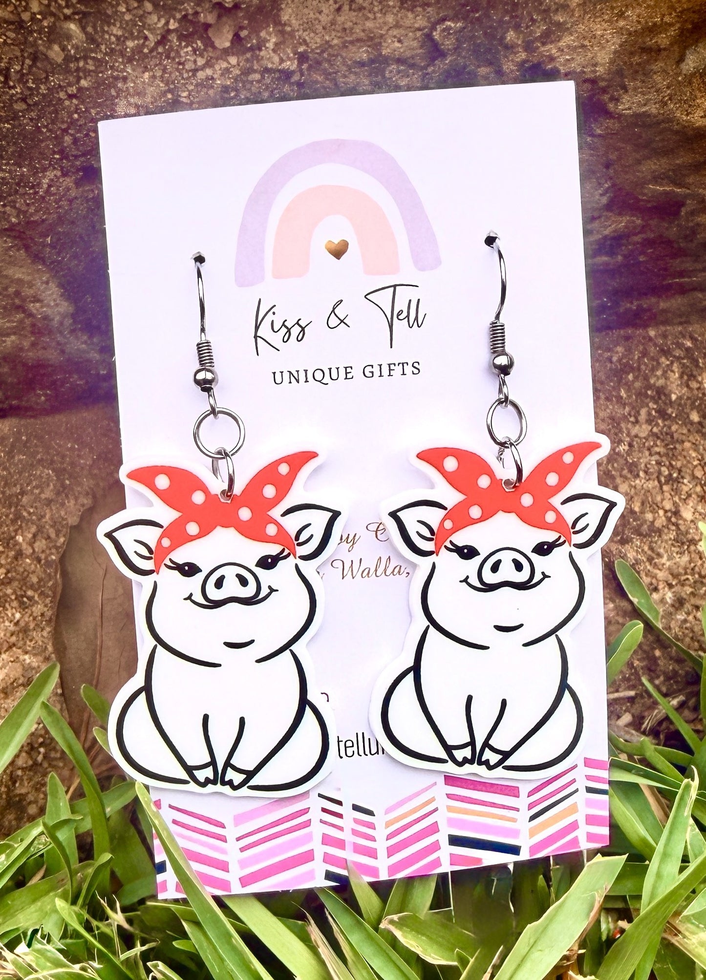 Cute Pig Dangle Earrings