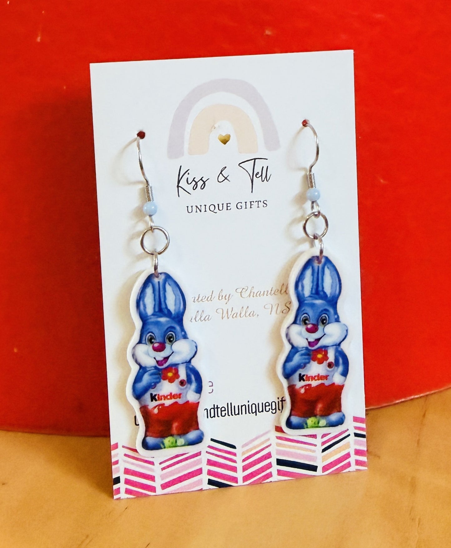 Kinder Chocolate Bunny Earrings